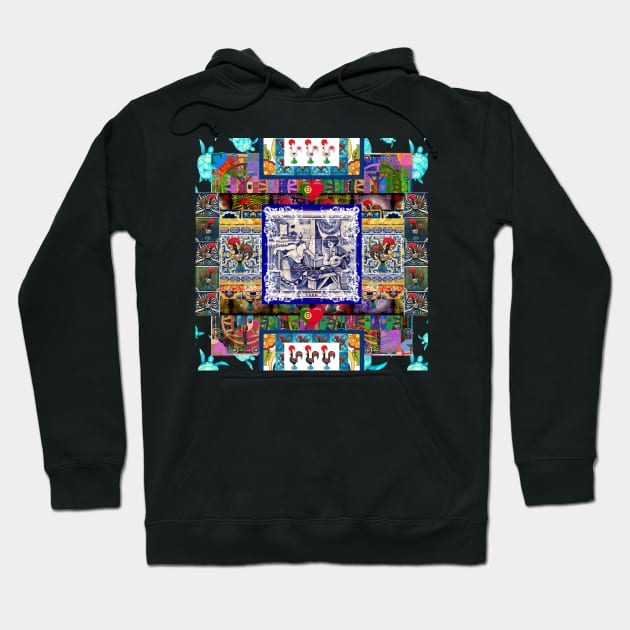 Portuguese folk art Hoodie by Azorean1963